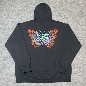 U2 UV Live at‎ Sphere Hoodie Adult L/XL Black Butterfly Graphic Band Las Vegas